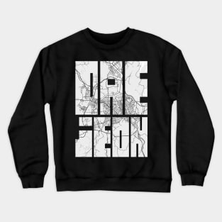 Daejeon, South Korea City Map Typography - Light Crewneck Sweatshirt